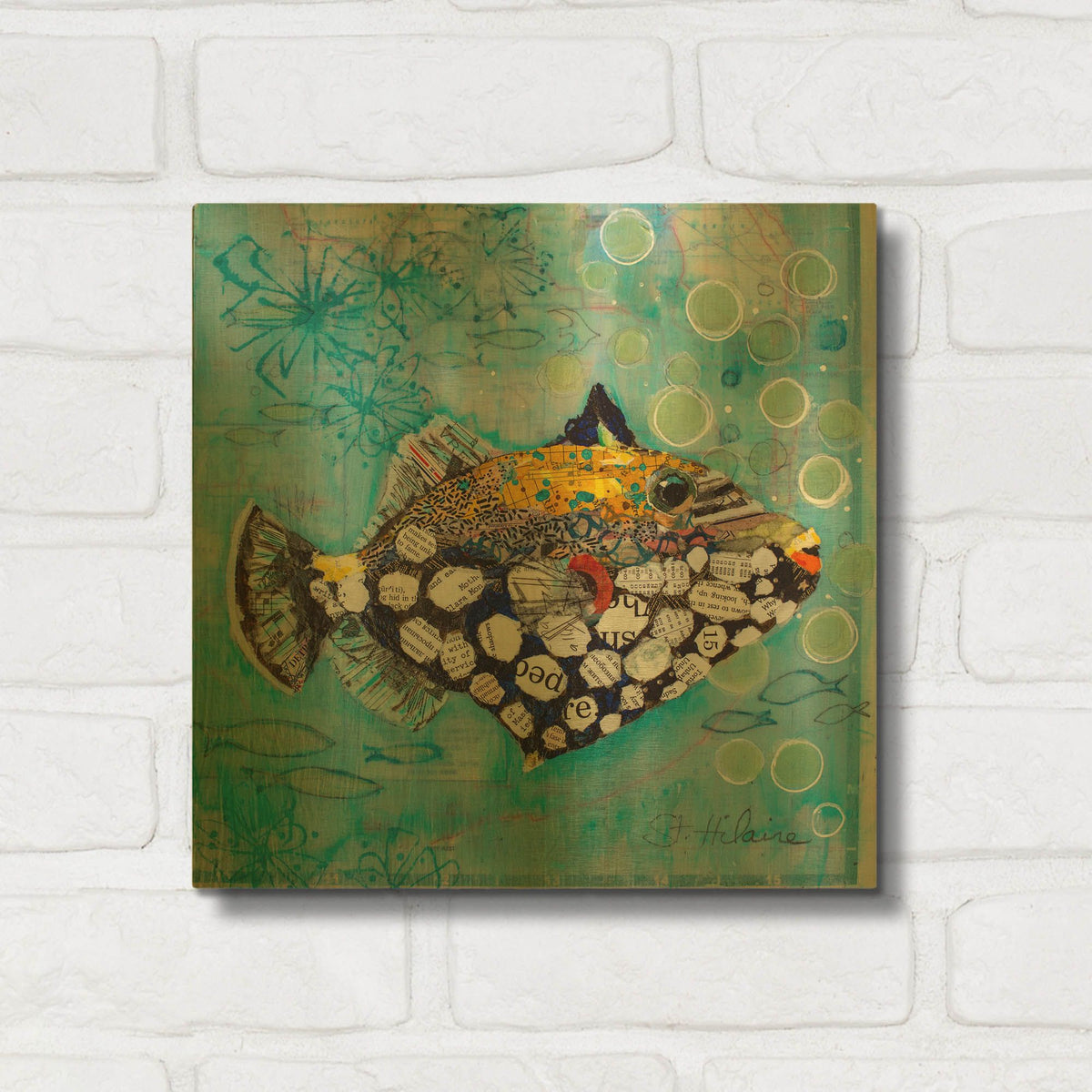'Clown Triggerfish' By St. Hilaire Elizabeth Gold Metal Wall Art