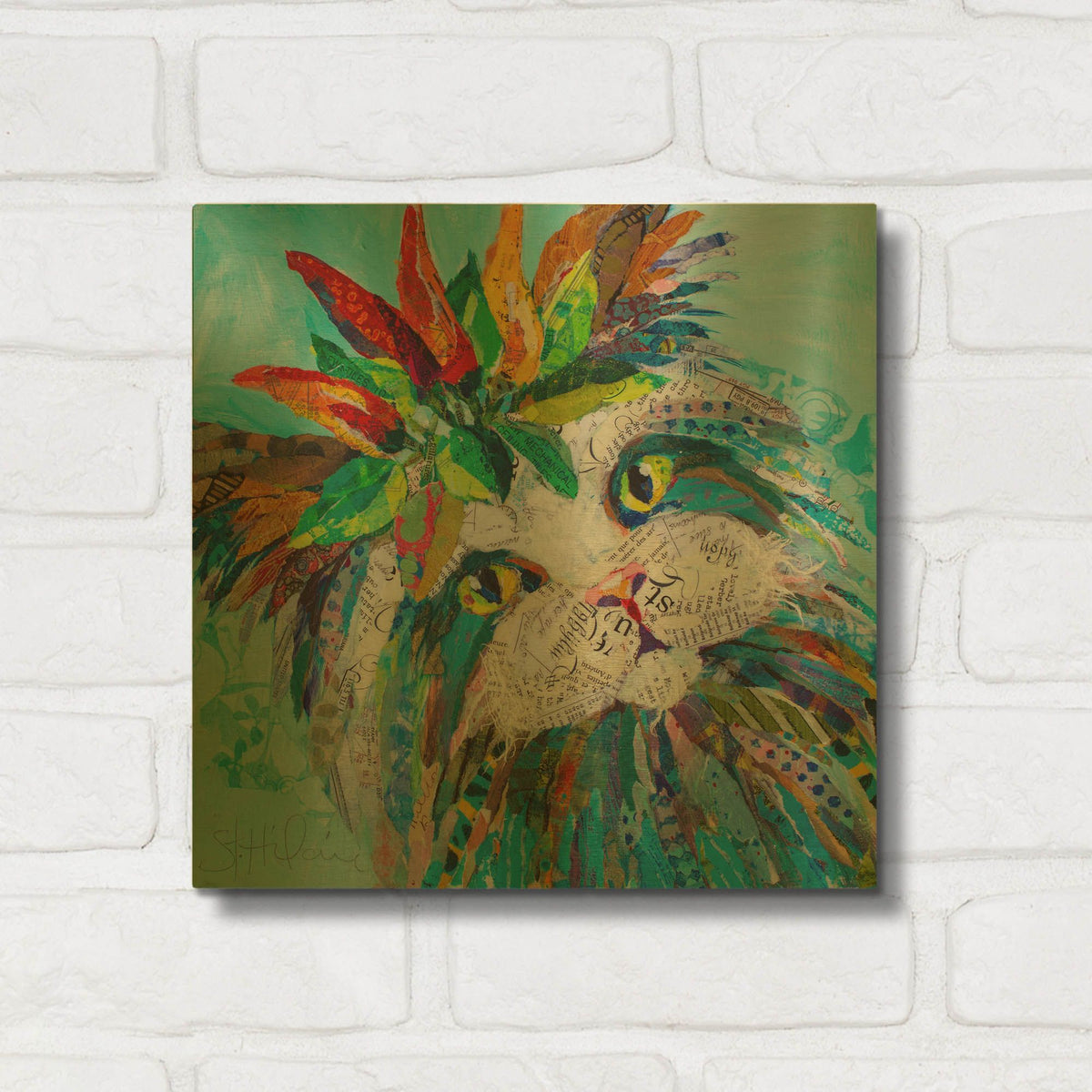 'Cool Cat' By St. Hilaire Elizabeth Gold Metal Wall Art
