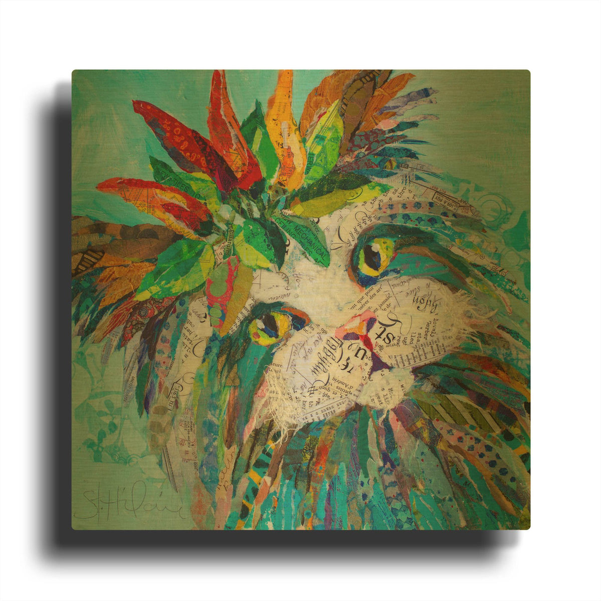 'Cool Cat' By St. Hilaire Elizabeth Gold Metal Wall Art