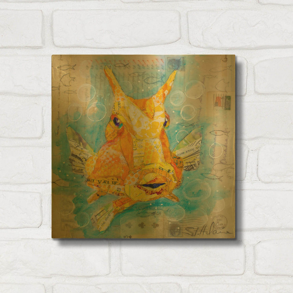 'Cow Fish' By St. Hilaire Elizabeth Gold Metal Wall Art
