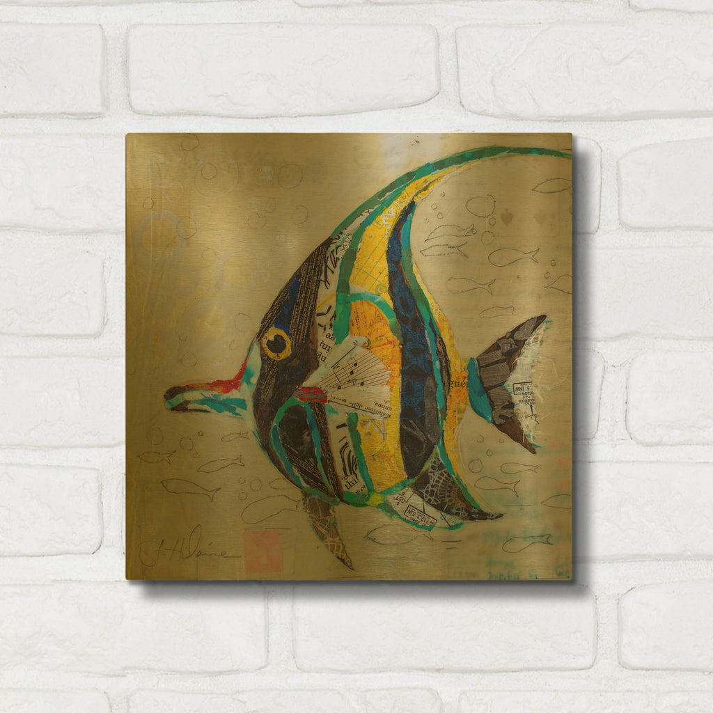 'Moorish Idol' By St. Hilaire Elizabeth Gold Metal Wall Art