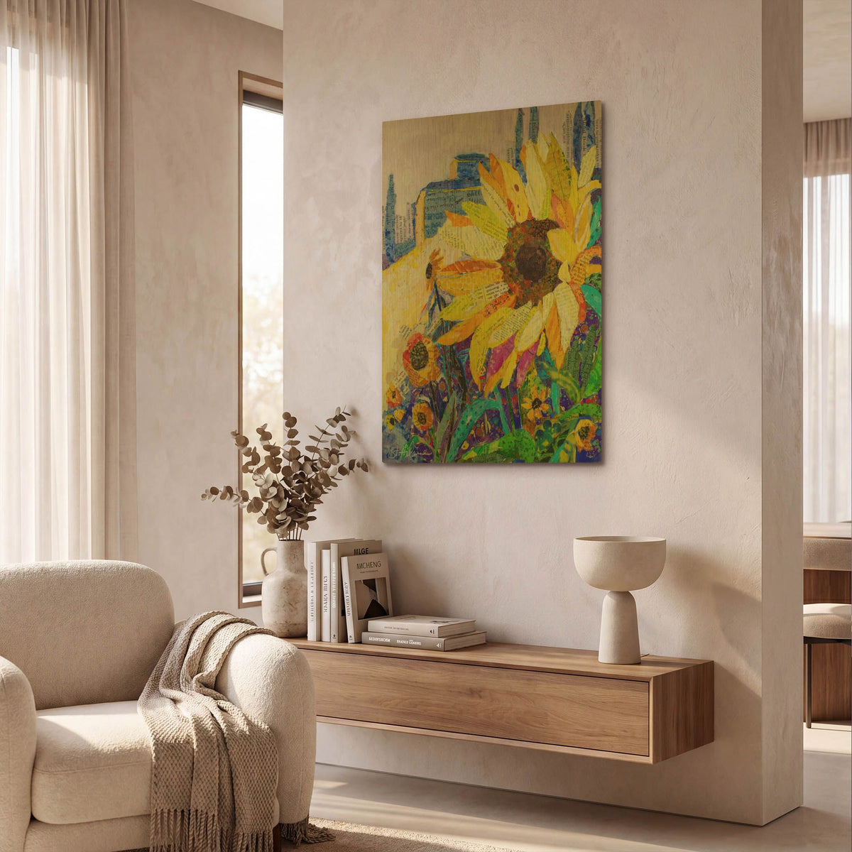 'Tuscan Sun' By St. Hilaire Elizabeth Gold Metal Wall Art