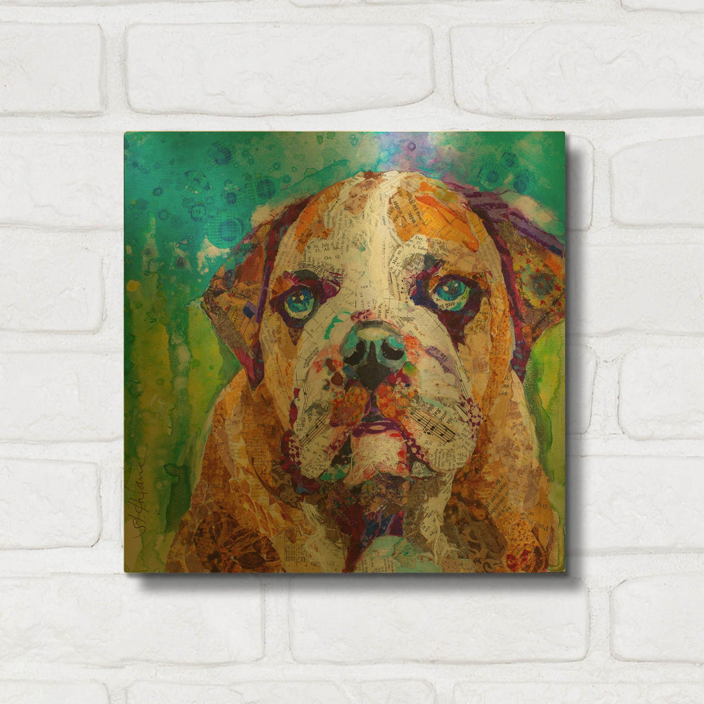 'Bull Dog' By St. Hilaire Elizabeth Gold Metal Wall Art