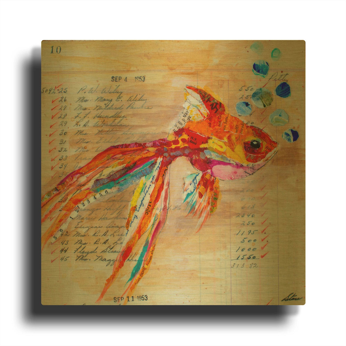 'No 10' By St. Hilaire Elizabeth Gold Metal Wall Art