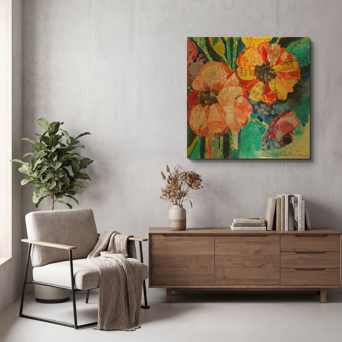 'Summer Dreams' By St. Hilaire Elizabeth Gold Metal Wall Art