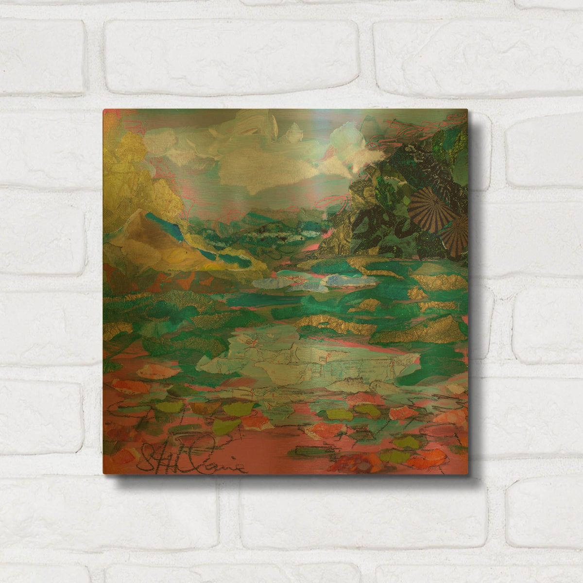 'River Morning 2' By St. Hilaire Elizabeth Gold Metal Wall Art