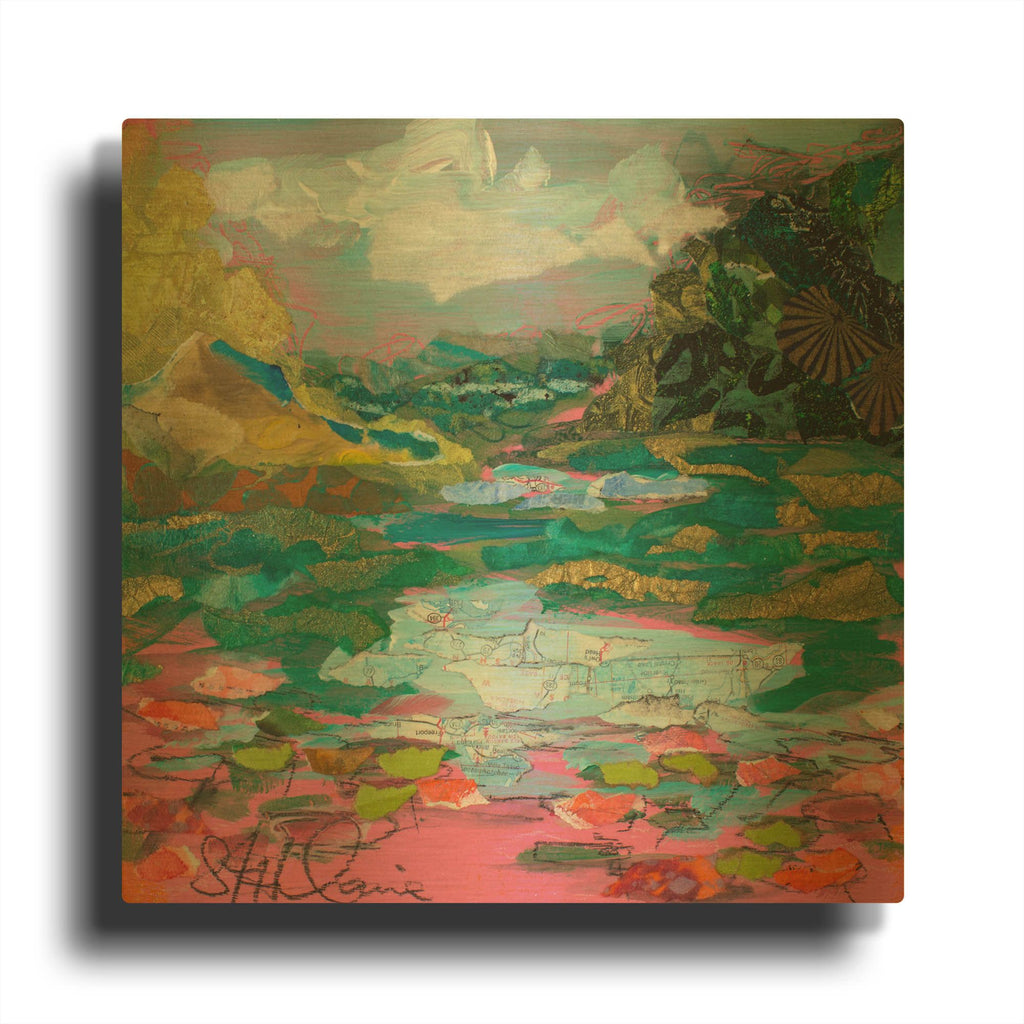 'River Morning 2' By St. Hilaire Elizabeth Gold Metal Wall Art