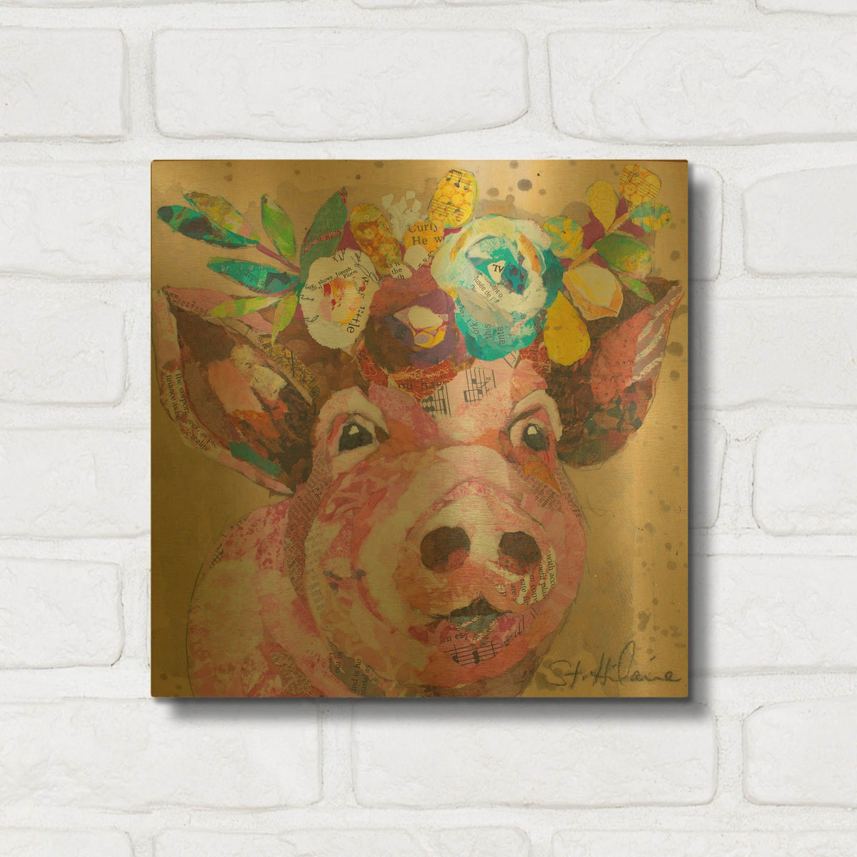 'Violet' By St. Hilaire Elizabeth Gold Metal Wall Art