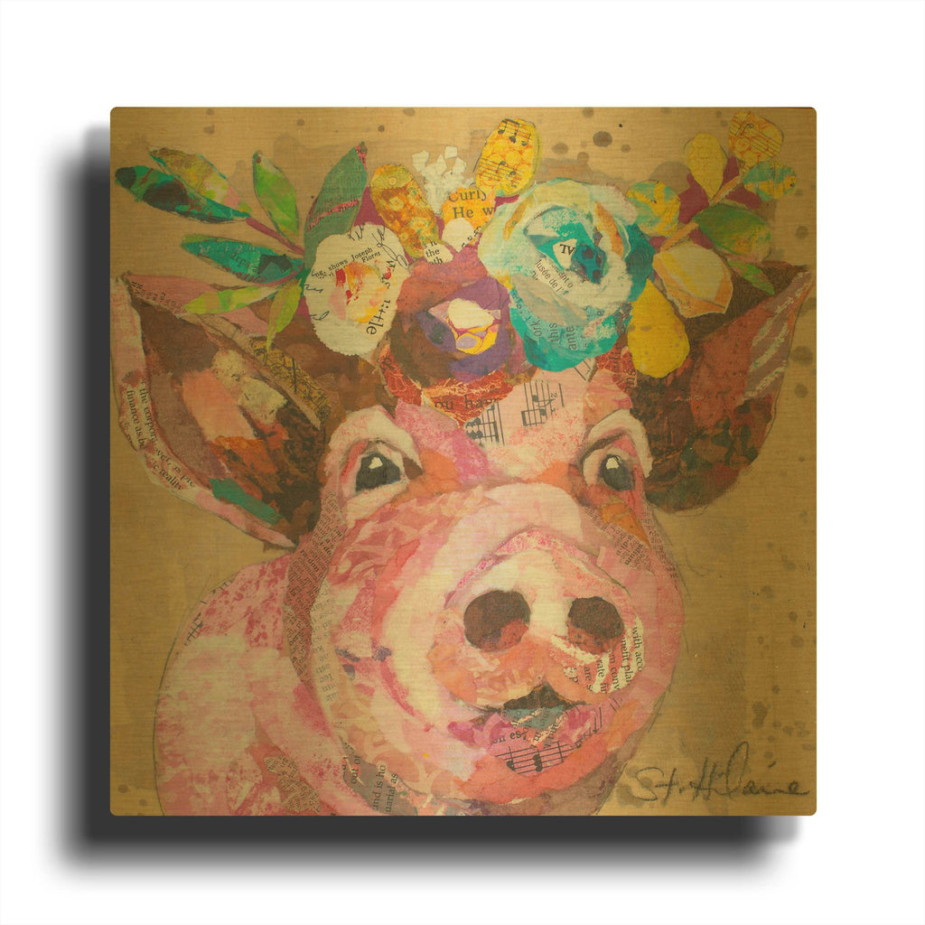 'Violet' By St. Hilaire Elizabeth Gold Metal Wall Art