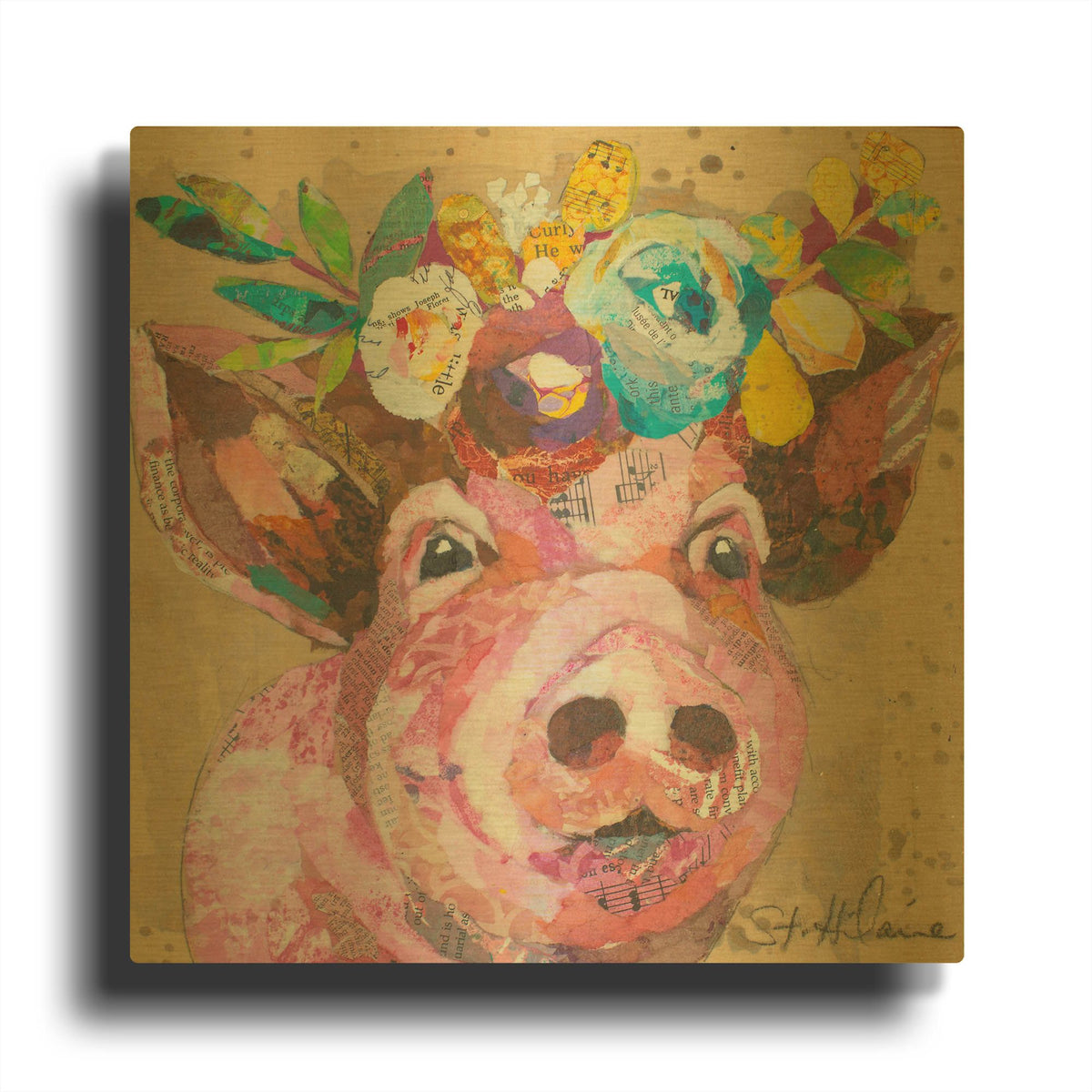 'Violet' By St. Hilaire Elizabeth Gold Metal Wall Art