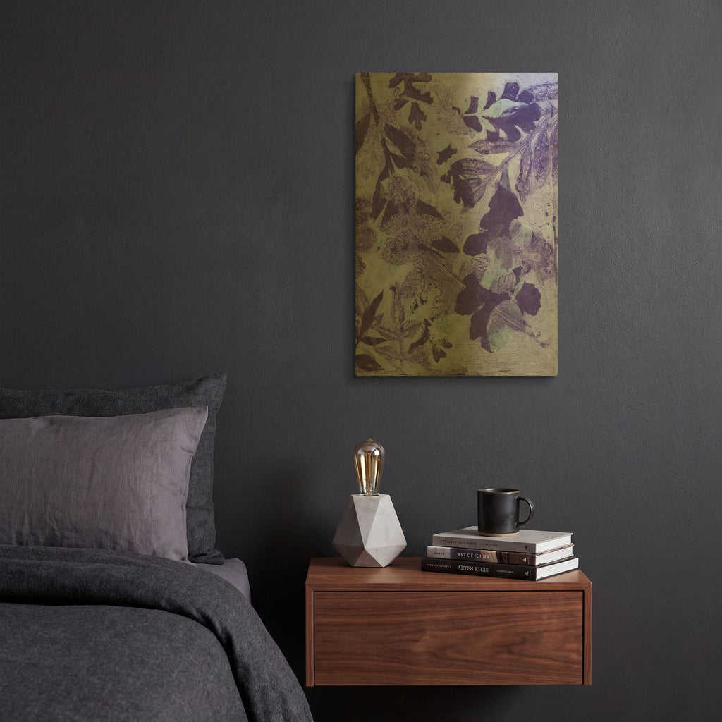 'Very Peri Botanical Print 2' By St. Hilaire Elizabeth Gold Metal Wall Art