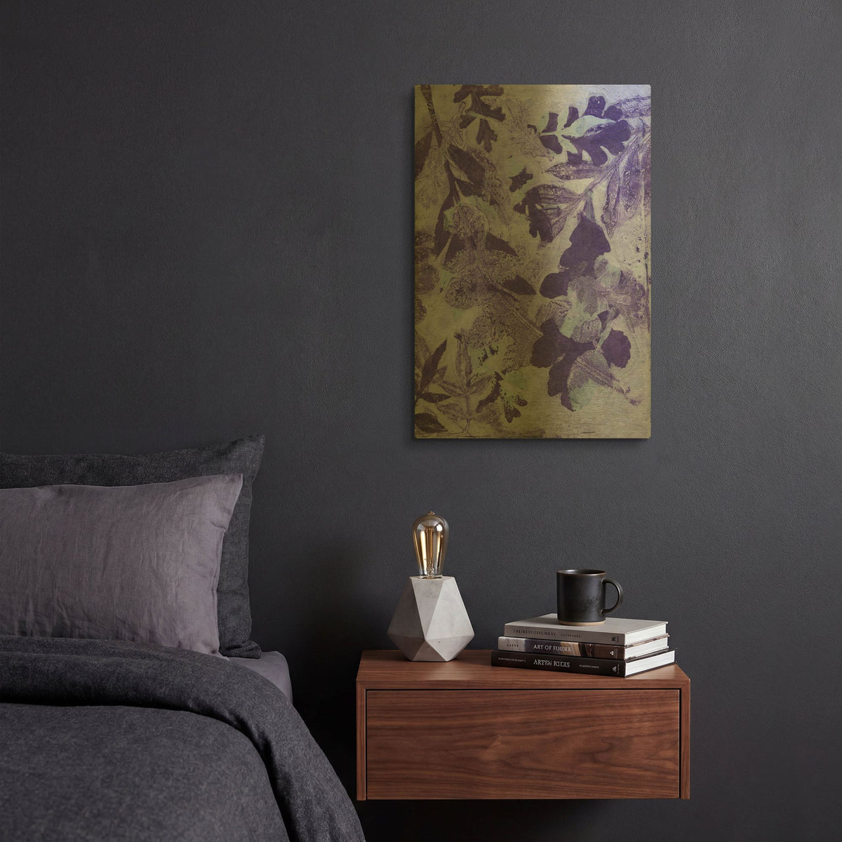 'Very Peri Botanical Print 2' By St. Hilaire Elizabeth Gold Metal Wall Art