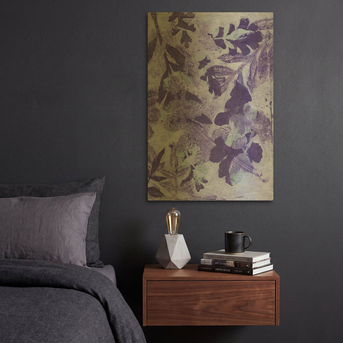 'Very Peri Botanical Print 2' By St. Hilaire Elizabeth Gold Metal Wall Art