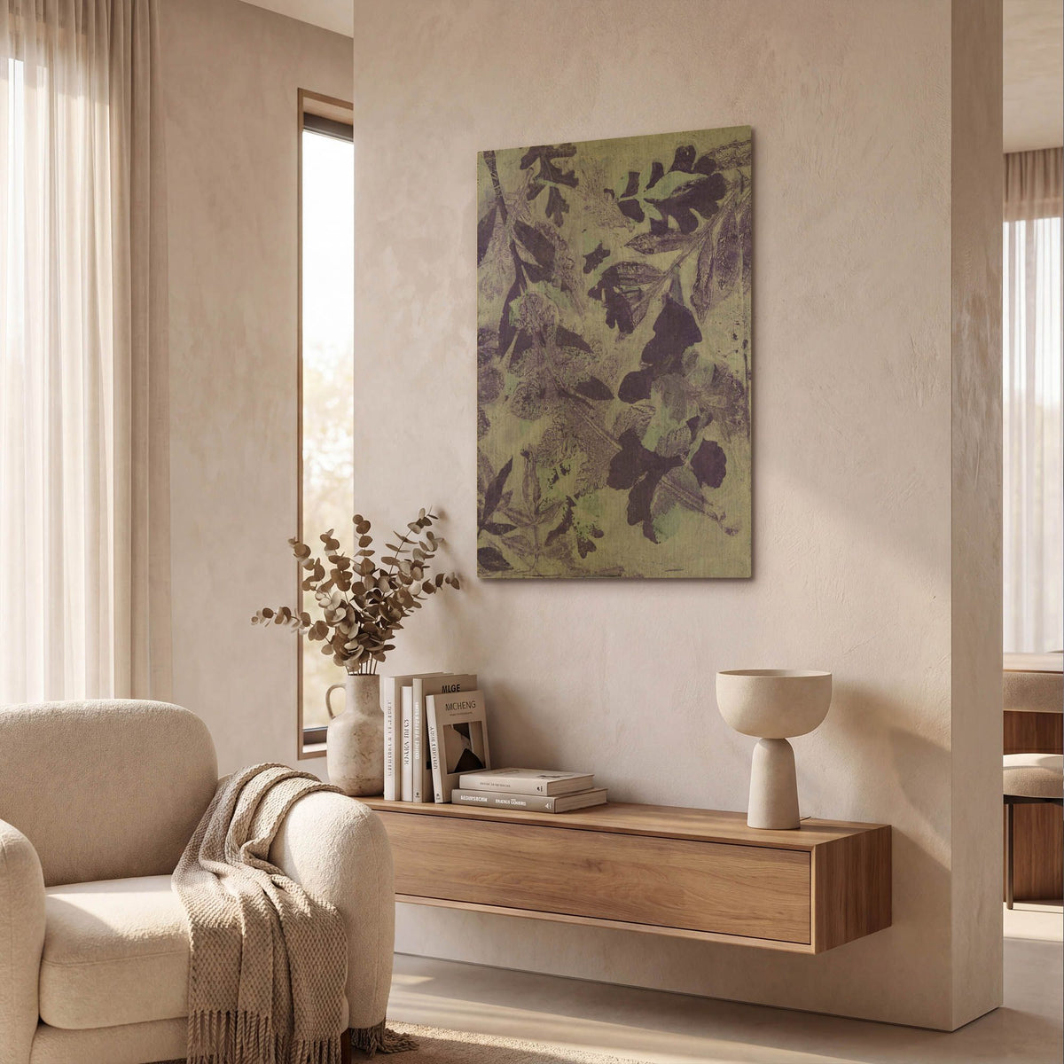 'Very Peri Botanical Print 2' By St. Hilaire Elizabeth Gold Metal Wall Art