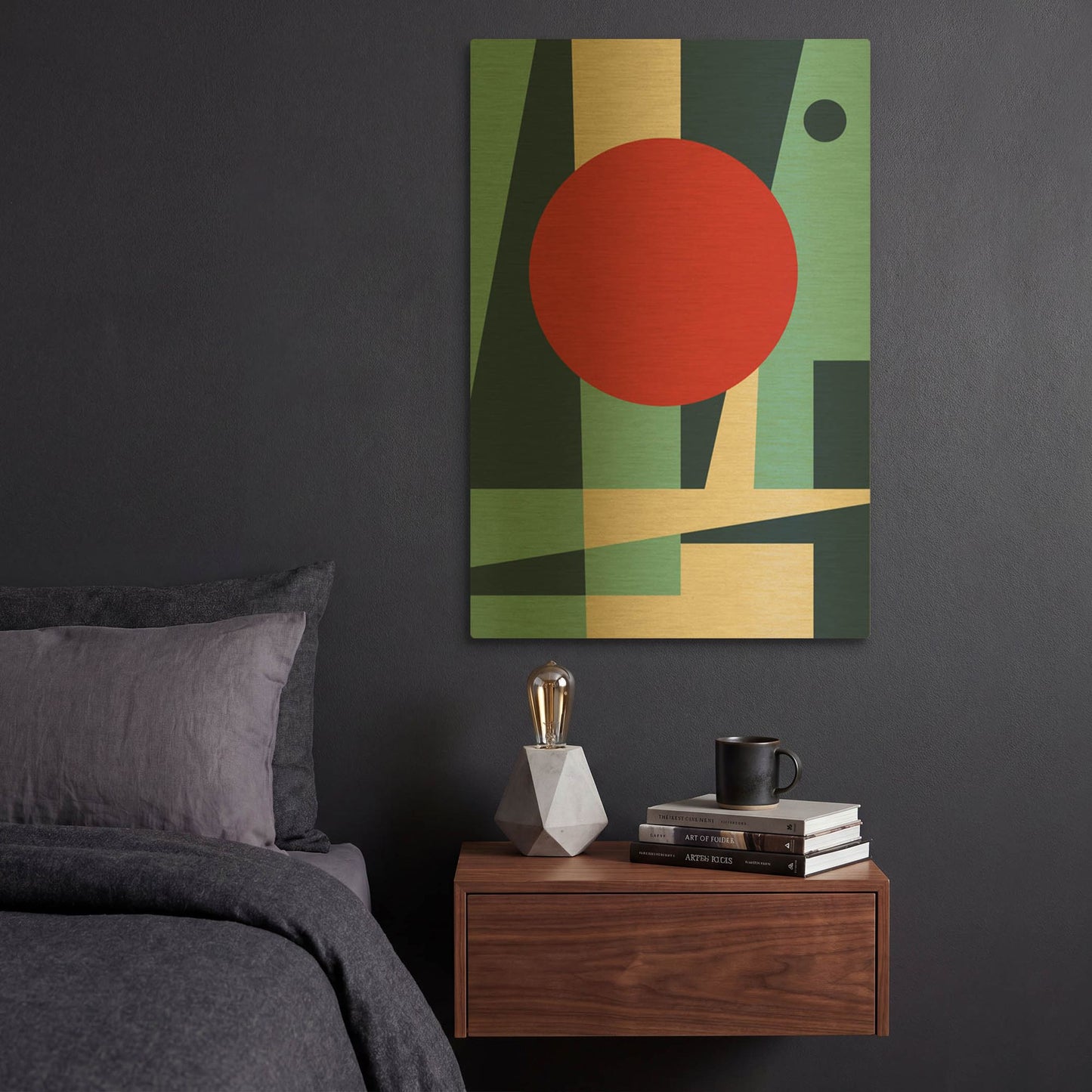 'Mid Century Modern 3' By Gary Williams Gold Metal Wall Art