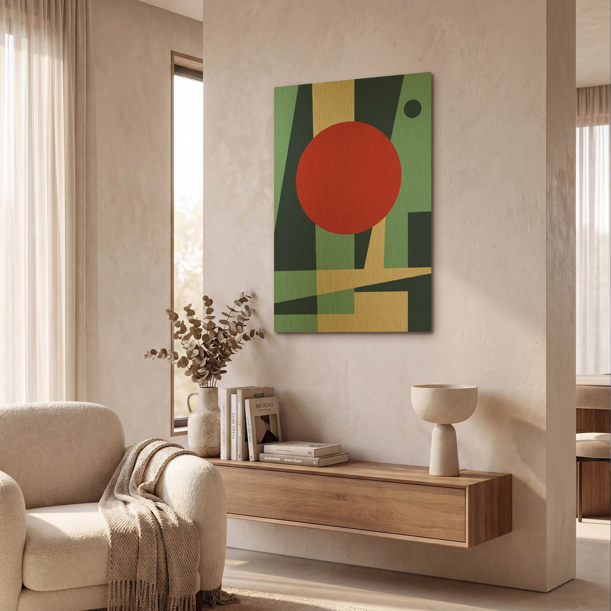 'Mid Century Modern 3' By Gary Williams Gold Metal Wall Art