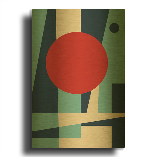 'Mid Century Modern 3' By Gary Williams Gold Metal Wall Art