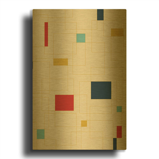 'Mid Century Modern 4' By Gary Williams Gold Metal Wall Art