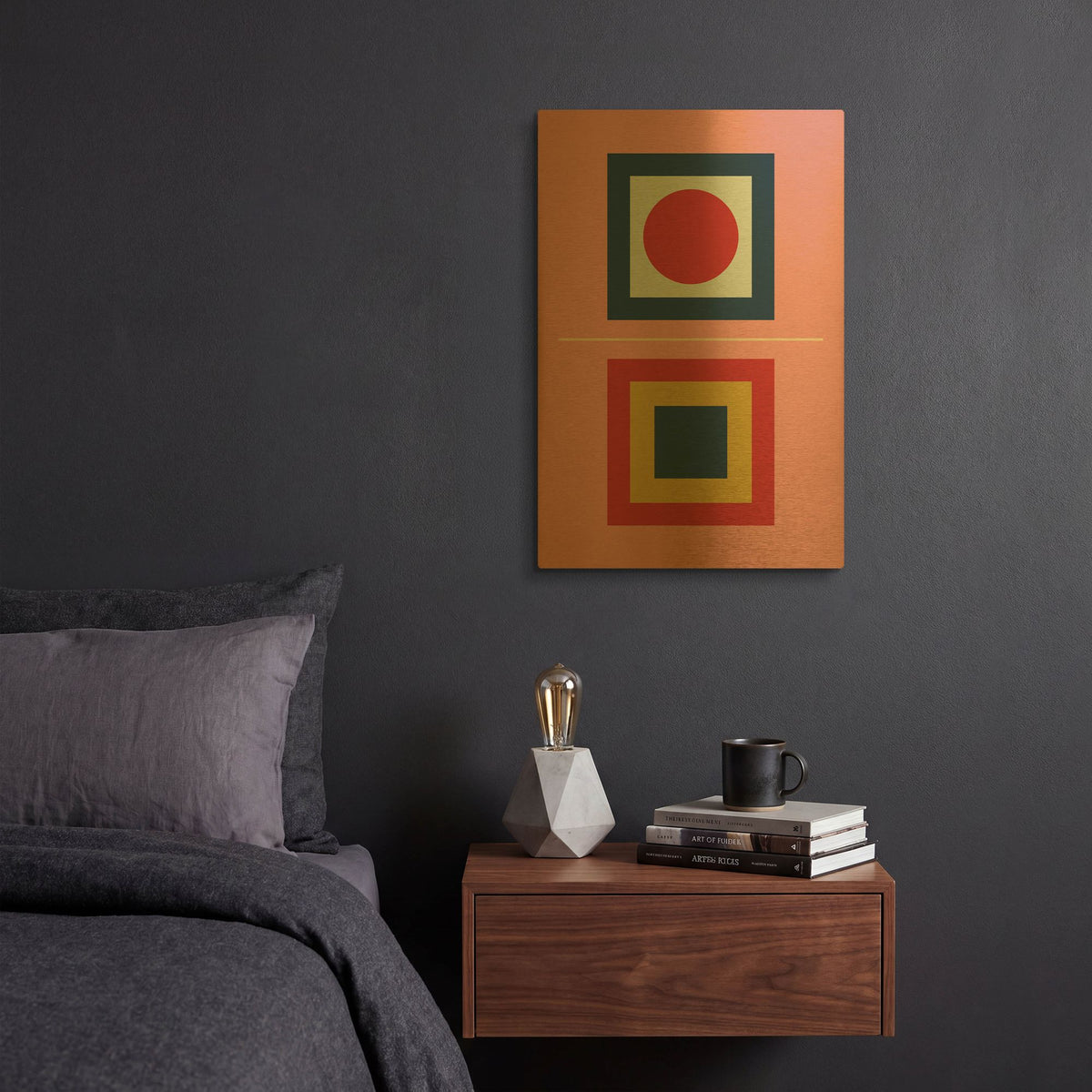 'Mid Century Modern 6' By Gary Williams Gold Metal Wall Art