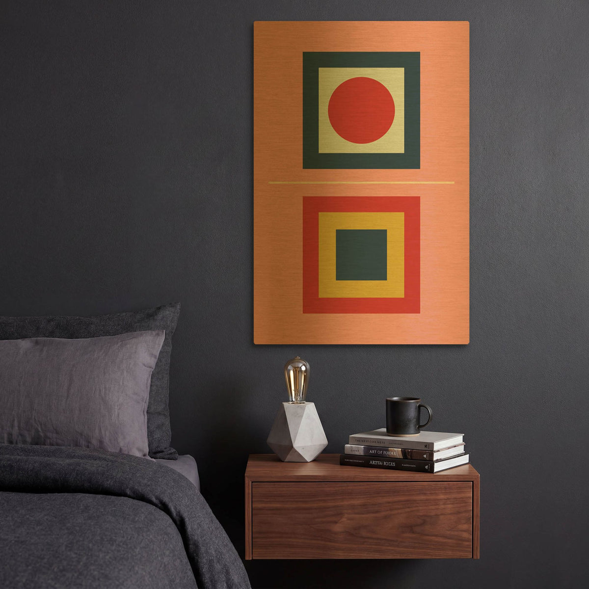 'Mid Century Modern 6' By Gary Williams Gold Metal Wall Art