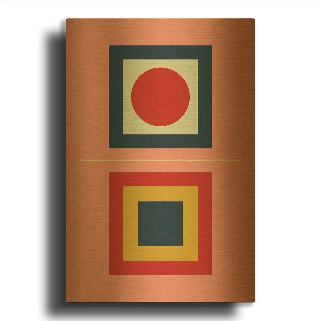 'Mid Century Modern 6' By Gary Williams Gold Metal Wall Art