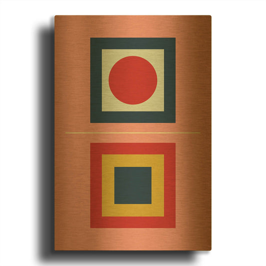 'Mid Century Modern 6' By Gary Williams Gold Metal Wall Art