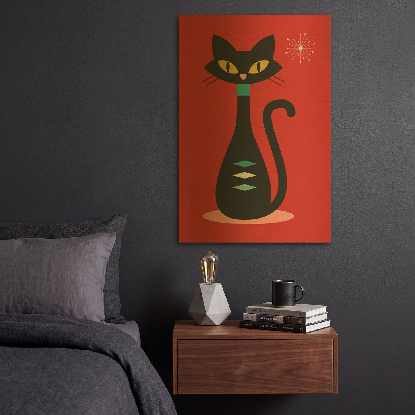 'Mid Century Modern 7' By Gary Williams Gold Metal Wall Art