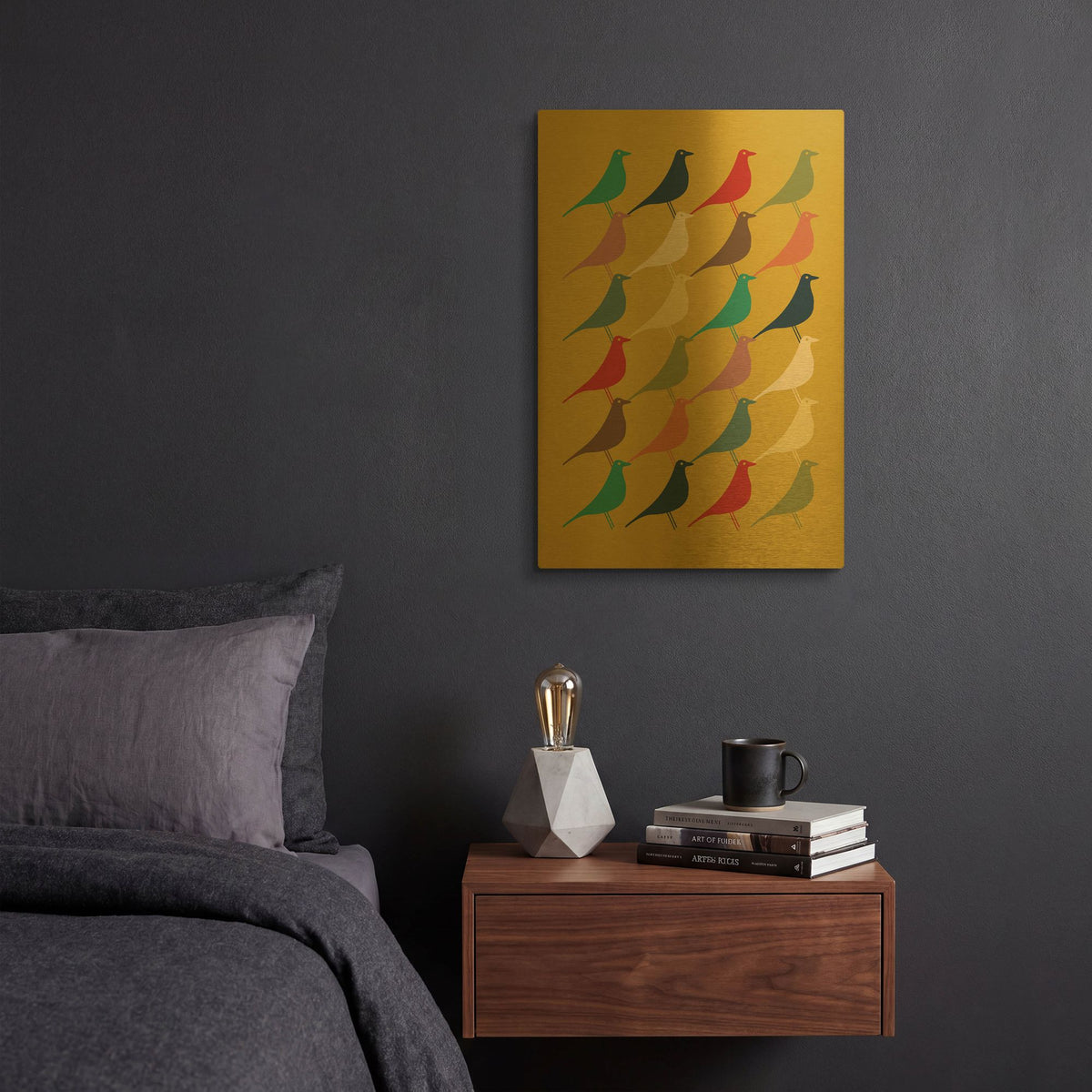 'Mid Century Modern 8' By Gary Williams Gold Metal Wall Art