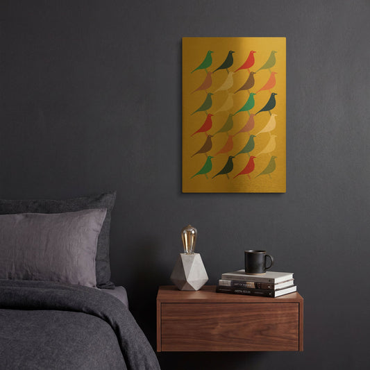 'Mid Century Modern 8' By Gary Williams Gold Metal Wall Art