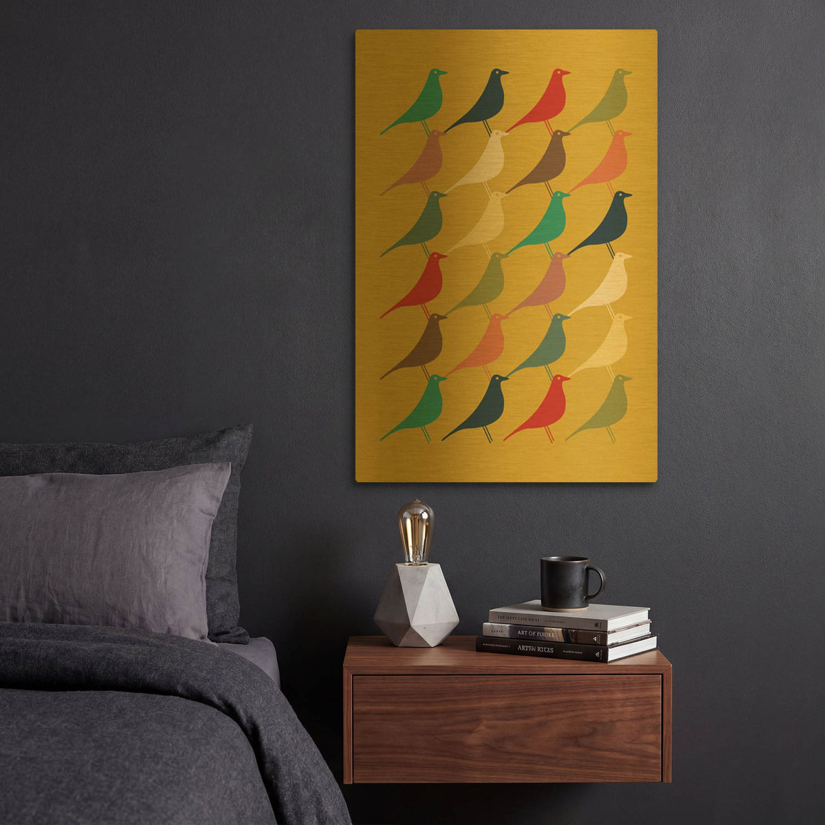 'Mid Century Modern 8' By Gary Williams Gold Metal Wall Art