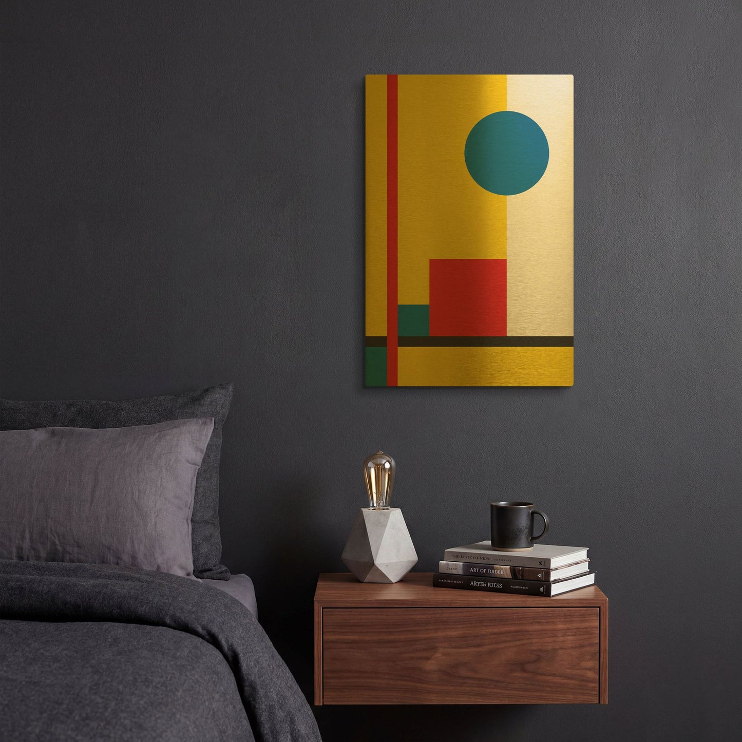 'Bauhaus' By Gary Williams Gold Metal Wall Art