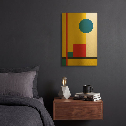 'Bauhaus' By Gary Williams Gold Metal Wall Art