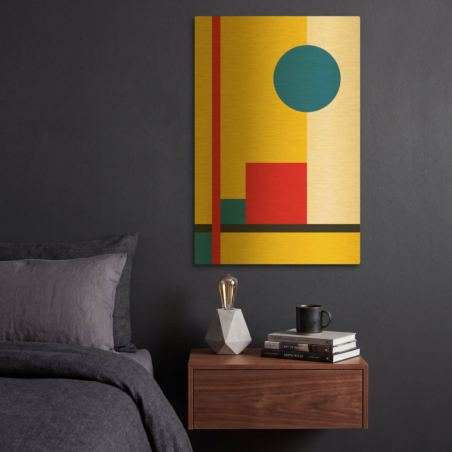 'Bauhaus' By Gary Williams Gold Metal Wall Art