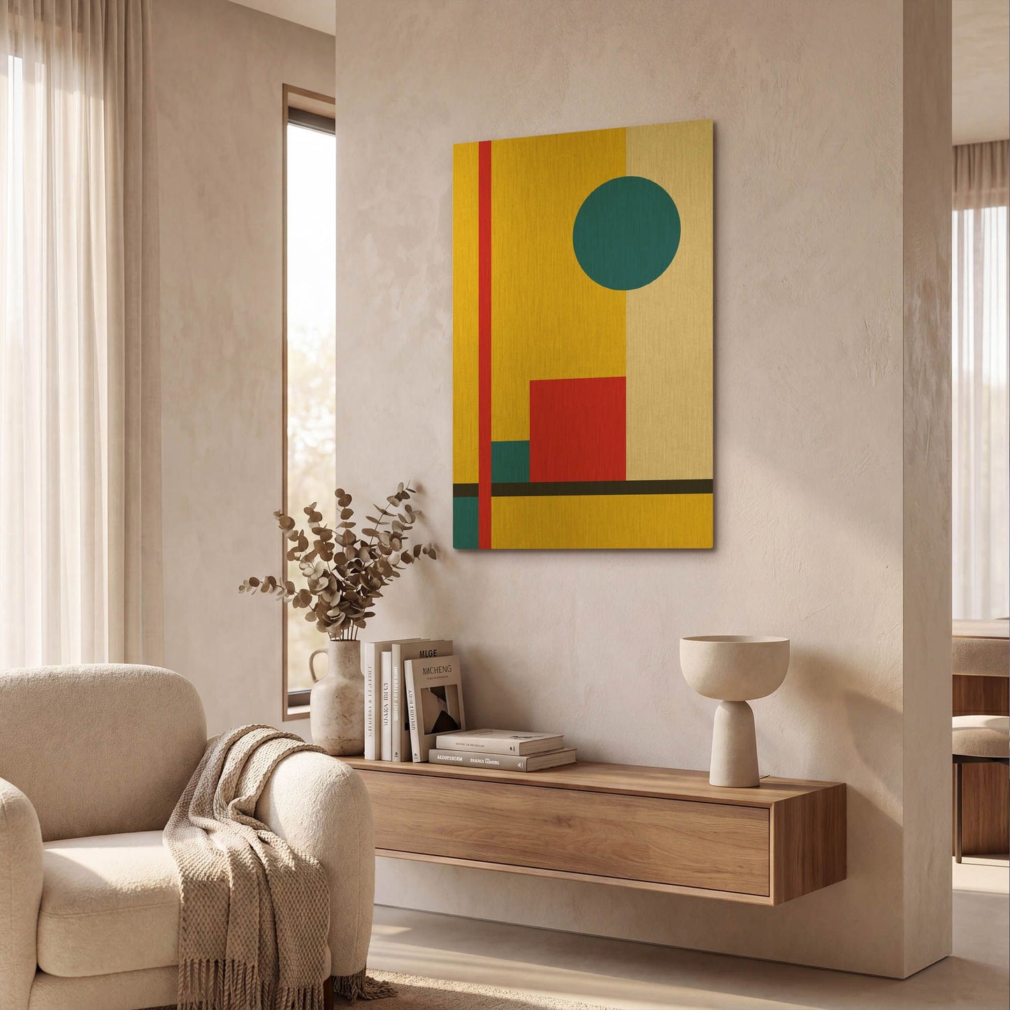 'Bauhaus' By Gary Williams Gold Metal Wall Art