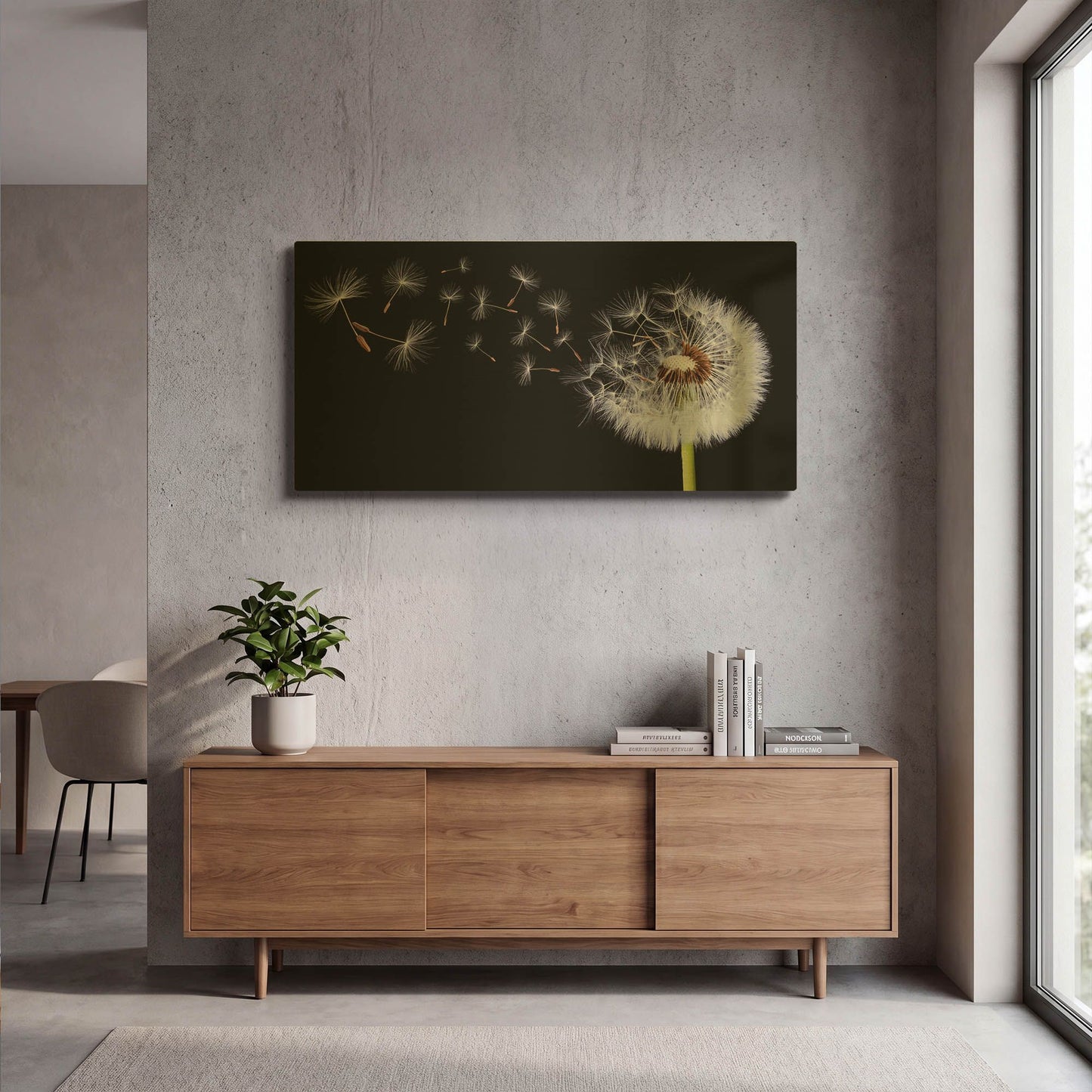 'Dandelion Flying' By Bess Hamiti Gold Metal Wall Art