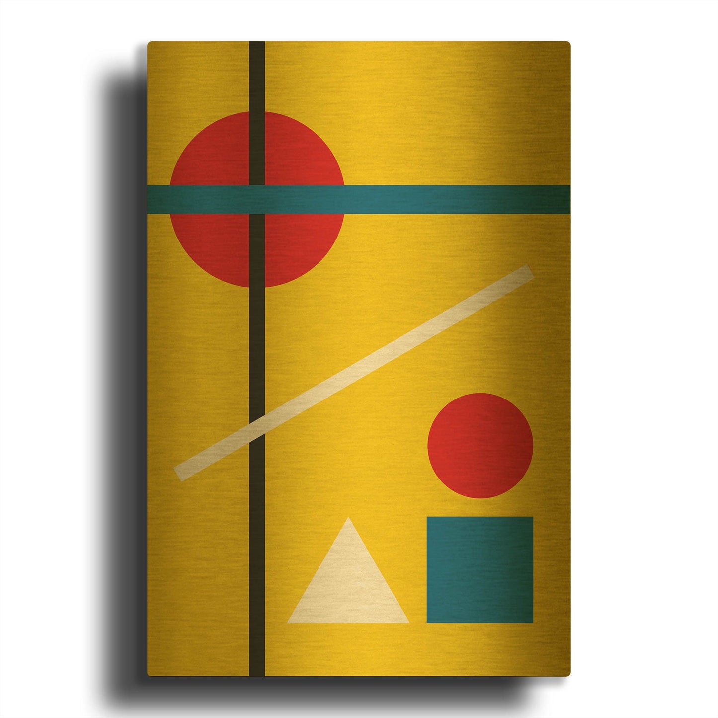 'Bauhaus 4' By Gary Williams Gold Metal Wall Art