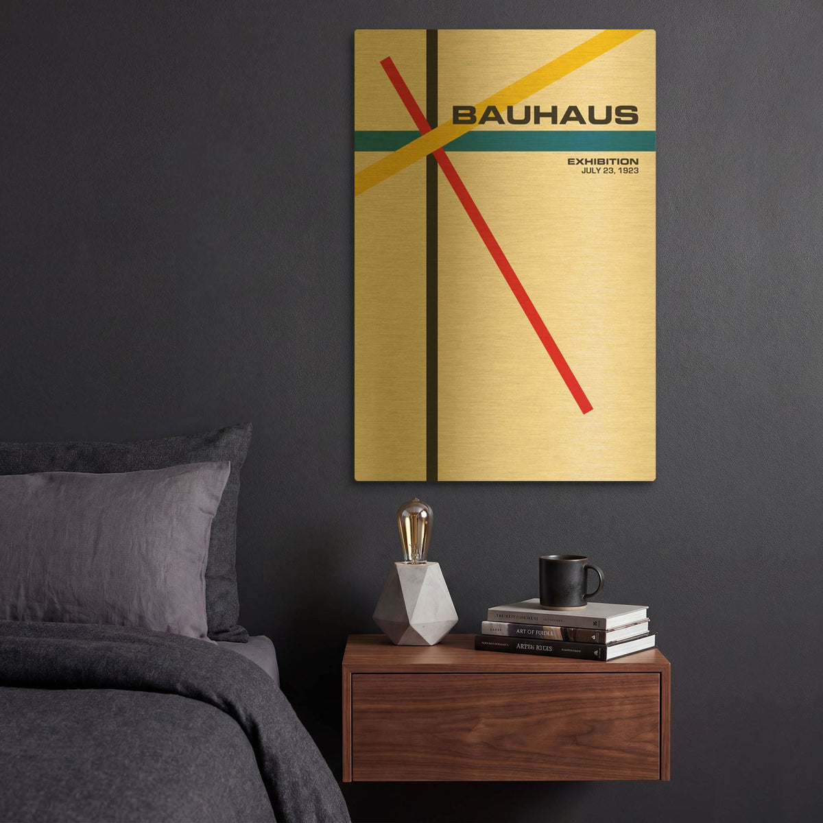 'Bauhaus 5' By Gary Williams Gold Metal Wall Art