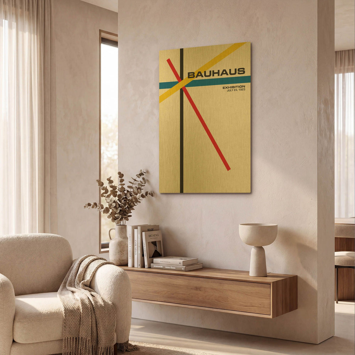 'Bauhaus 5' By Gary Williams Gold Metal Wall Art