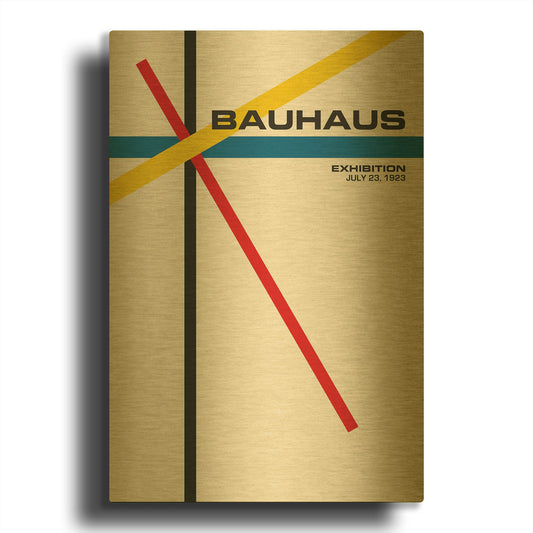 'Bauhaus 5' By Gary Williams Gold Metal Wall Art