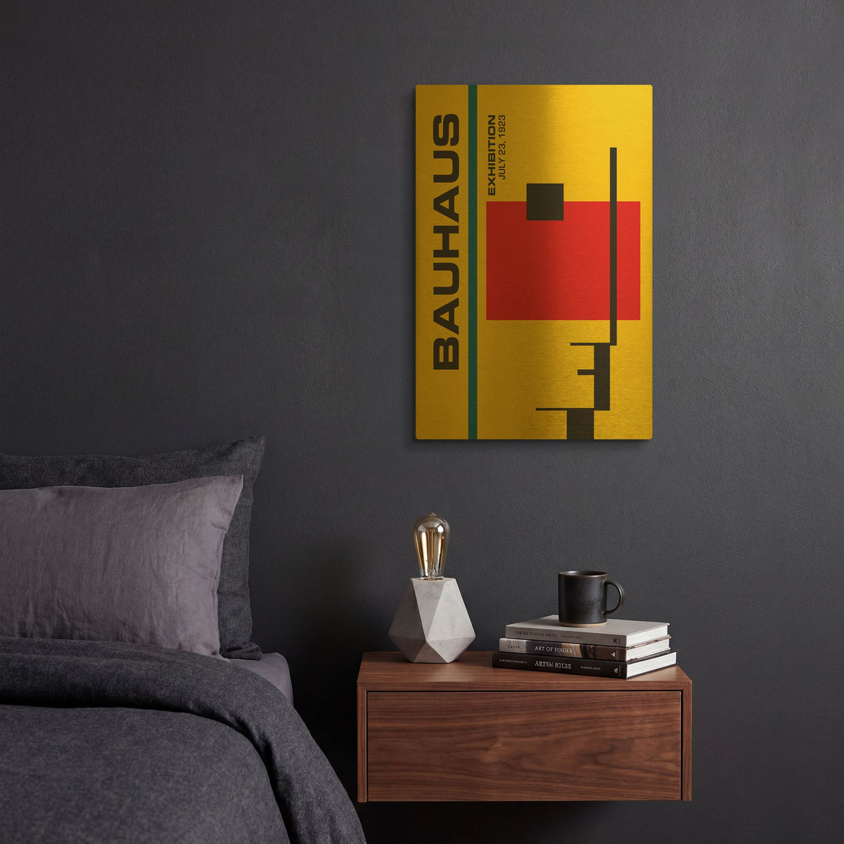 'Bauhaus 6' By Gary Williams Gold Metal Wall Art