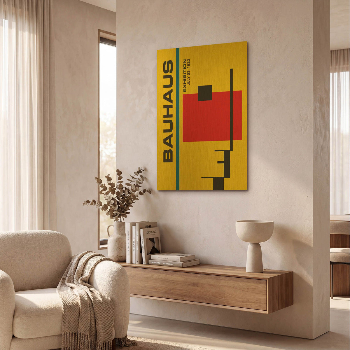 'Bauhaus 6' By Gary Williams Gold Metal Wall Art