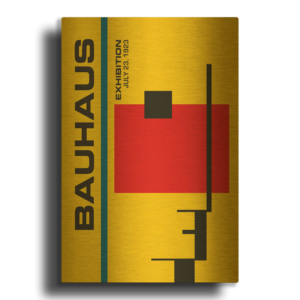 'Bauhaus 6' By Gary Williams Gold Metal Wall Art