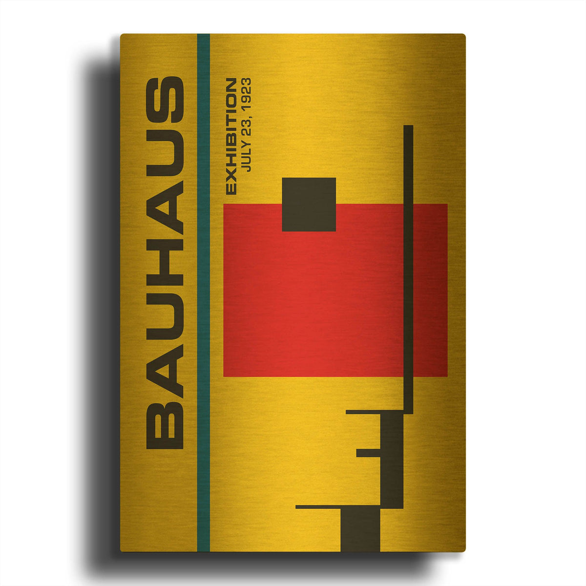 'Bauhaus 6' By Gary Williams Gold Metal Wall Art