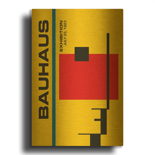 'Bauhaus 6' By Gary Williams Gold Metal Wall Art