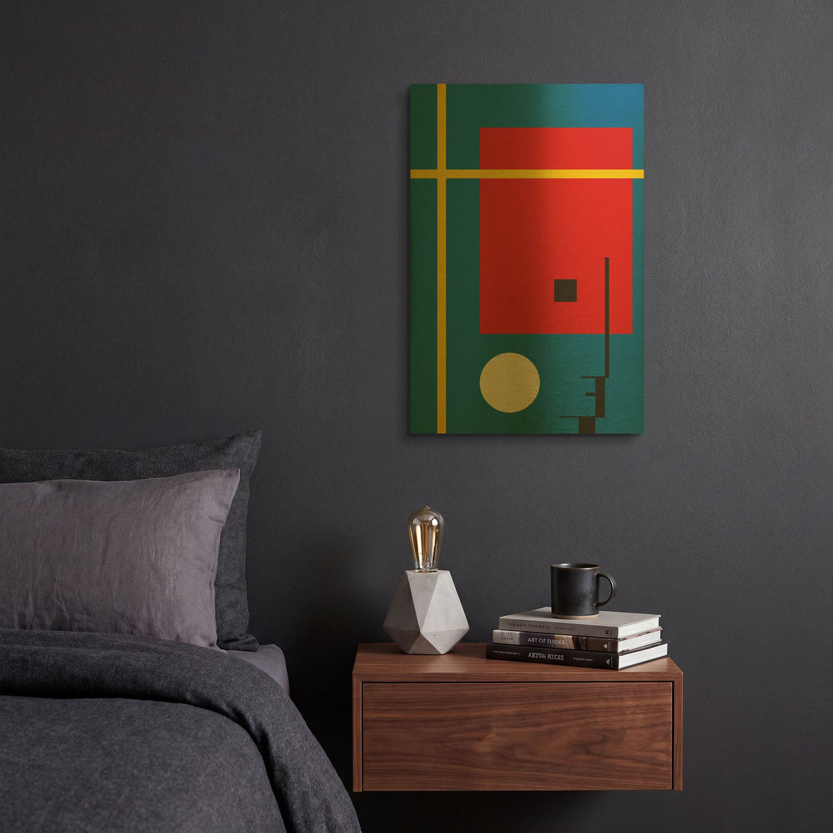 'Bauhaus 7' By Gary Williams Gold Metal Wall Art