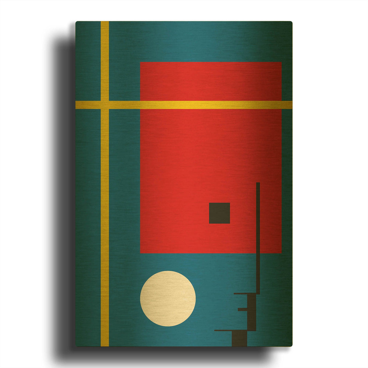 'Bauhaus 7' By Gary Williams Gold Metal Wall Art