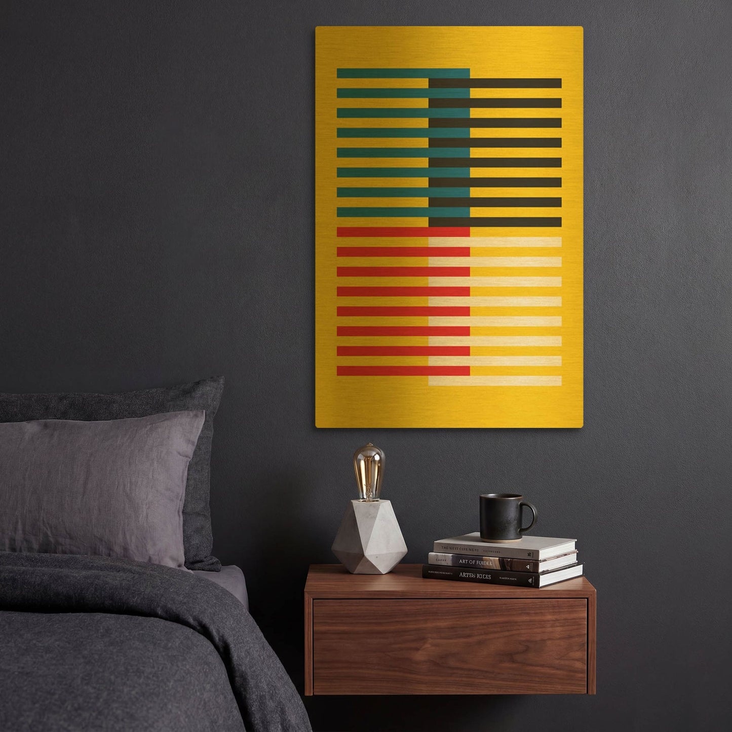 'Bauhaus 8' By Gary Williams Gold Metal Wall Art