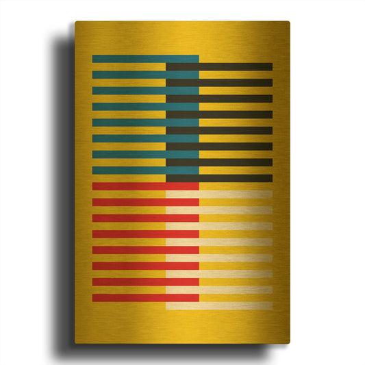 'Bauhaus 8' By Gary Williams Gold Metal Wall Art