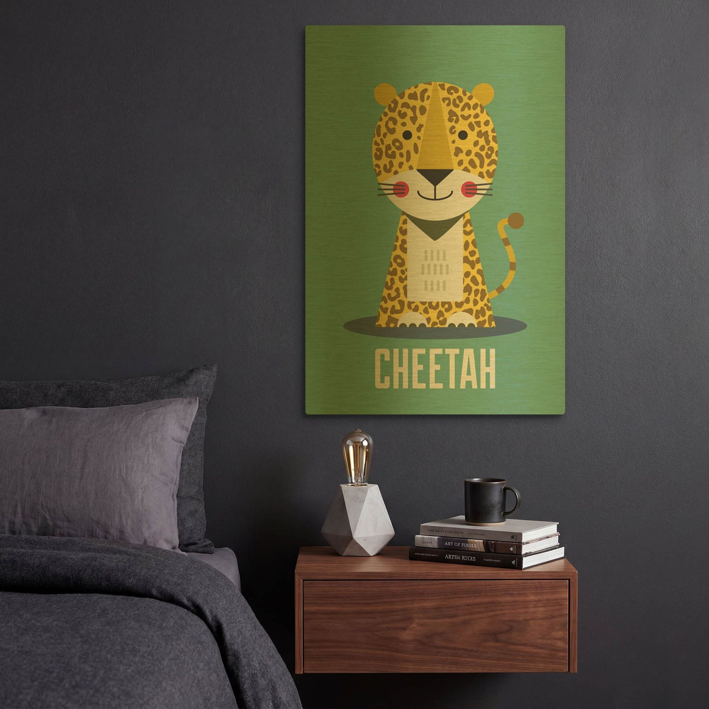 'Cheetah Kids Nursery' By Gary Williams Gold Metal Wall Art