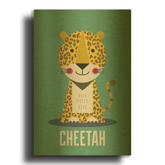 'Cheetah Kids Nursery' By Gary Williams Gold Metal Wall Art